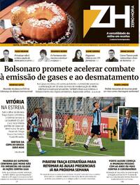 Capa do jornal Zero Hora 23/04/2021