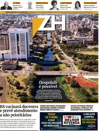 Capa do jornal Zero Hora 29/05/2021