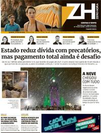 Capa do jornal Zero Hora 29/07/2021