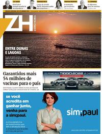 Capa do jornal Zero Hora 30/01/2021