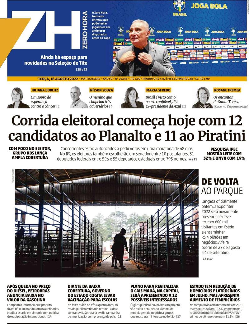 Nostrali é destaque no Jornal Zero Hora