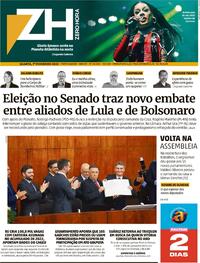 Capa do jornal Zero Hora 01/02/2023
