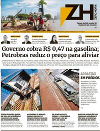 Capa do jornal Zero Hora 01/03/2023