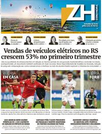 Capa do jornal Zero Hora 01/05/2023