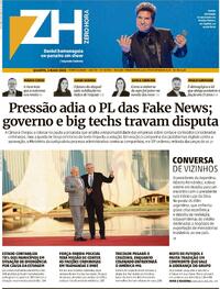 Capa do jornal Zero Hora 03/05/2023