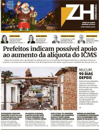 Capa do jornal Zero Hora 05/12/2023