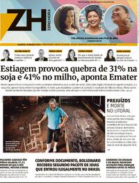Capa do jornal Zero Hora 08/03/2023