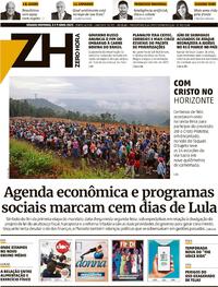Capa do jornal Zero Hora 08/04/2023