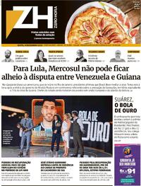 Capa do jornal Zero Hora 08/12/2023