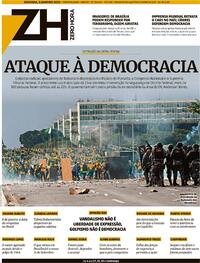 Capa do jornal Zero Hora 09/01/2023