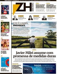 Capa do jornal Zero Hora 09/12/2023