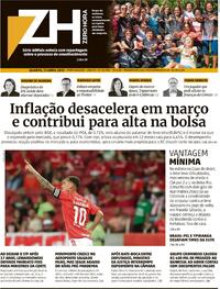 Capa do jornal Zero Hora 12/04/2023