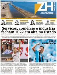 Capa do jornal Zero Hora 13/02/2023