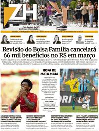 Capa do jornal Zero Hora 13/03/2023