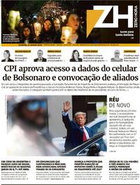 Capa do jornal Zero Hora 14/06/2023