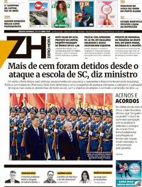 Capa do jornal Zero Hora 15/04/2023