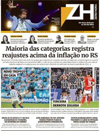 Capa do jornal Zero Hora 15/05/2023