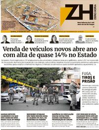 Capa do jornal Zero Hora 16/02/2023