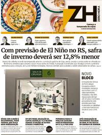 Capa do jornal Zero Hora 16/06/2023