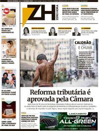 Capa do jornal Zero Hora 16/12/2023