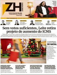 Capa do jornal Zero Hora 19/12/2023