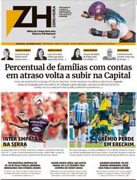 Capa do jornal Zero Hora 20/03/2023