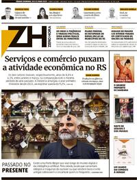 Capa do jornal Zero Hora 20/05/2023