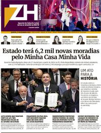 Capa do jornal Zero Hora 21/12/2023