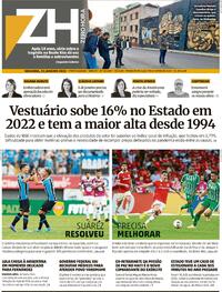 Capa do jornal Zero Hora 23/01/2023