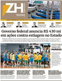 Capa do jornal Zero Hora 23/02/2023