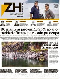 Capa do jornal Zero Hora 23/03/2023