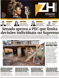 Capa do jornal Zero Hora 23/11/2023