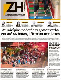 Capa do jornal Zero Hora 24/02/2023