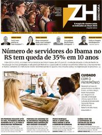 Capa do jornal Zero Hora 25/01/2023