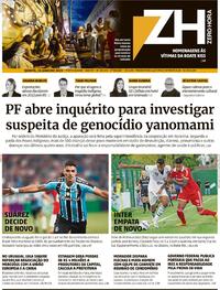 Capa do jornal Zero Hora 26/01/2023