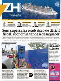 Capa do jornal Zero Hora 26/12/2023