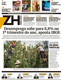 Capa do jornal Zero Hora 29/04/2023