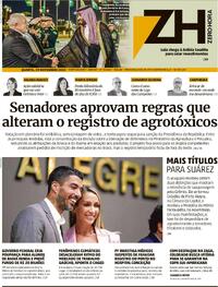 Capa do jornal Zero Hora 29/11/2023