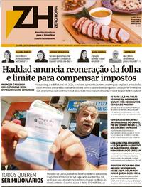 Capa do jornal Zero Hora 29/12/2023