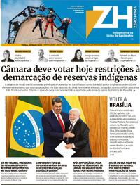 Capa do jornal Zero Hora 30/05/2023