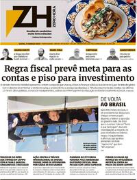 Capa do jornal Zero Hora 31/03/2023