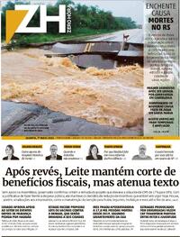 Capa do jornal Zero Hora 01/05/2024