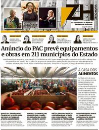 Capa do jornal Zero Hora 08/03/2024