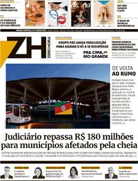 Capa do jornal Zero Hora 08/06/2024