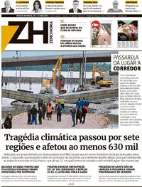 Capa do jornal Zero Hora 11/05/2024