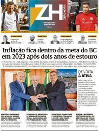 Capa do jornal Zero Hora 12/01/2024