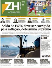 Capa do jornal Zero Hora 13/06/2024