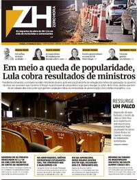 Capa do jornal Zero Hora 19/03/2024