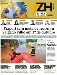Capa do jornal Zero Hora 19/06/2024