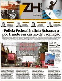 Capa do jornal Zero Hora 20/03/2024